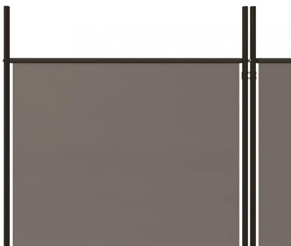 3 paneles antracitszürke szövet térelválasztó 150 x 220 cm