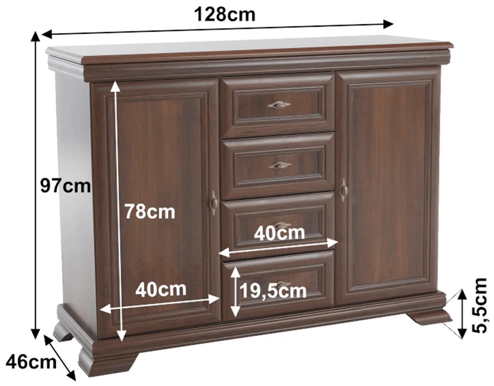 KORA KK3 komód, samoa king