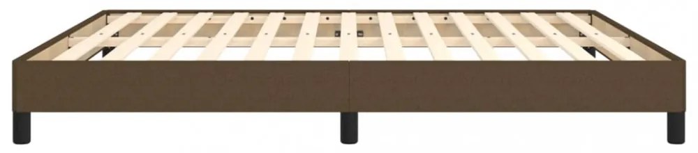 sötétbarna szövet rugós ágykeret 160 x 200 cm