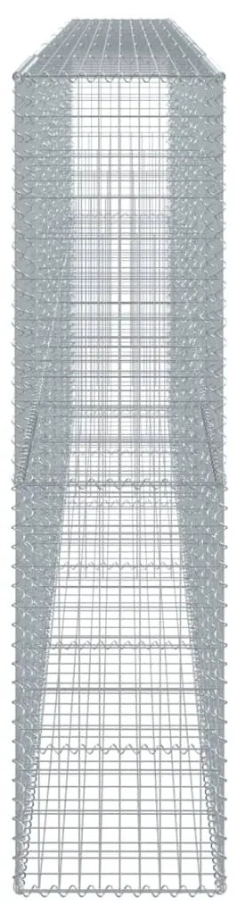 horganyzott vas gabion kosár fedéllel 600 x 50 x 200 cm