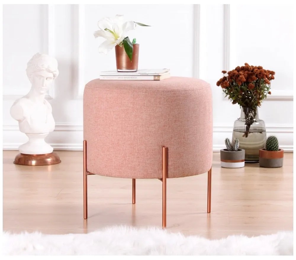 Világos rózsaszín puff Copper – Artie