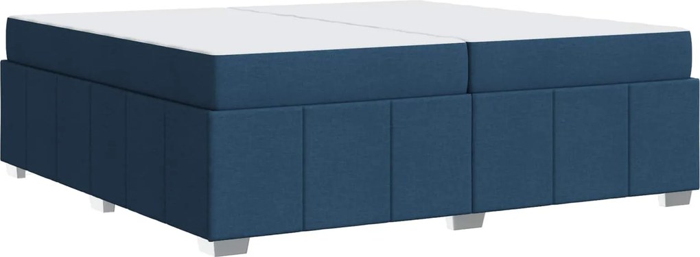 vidaXL Ágykeret matracmal Kék 200 x 200 cm szövet