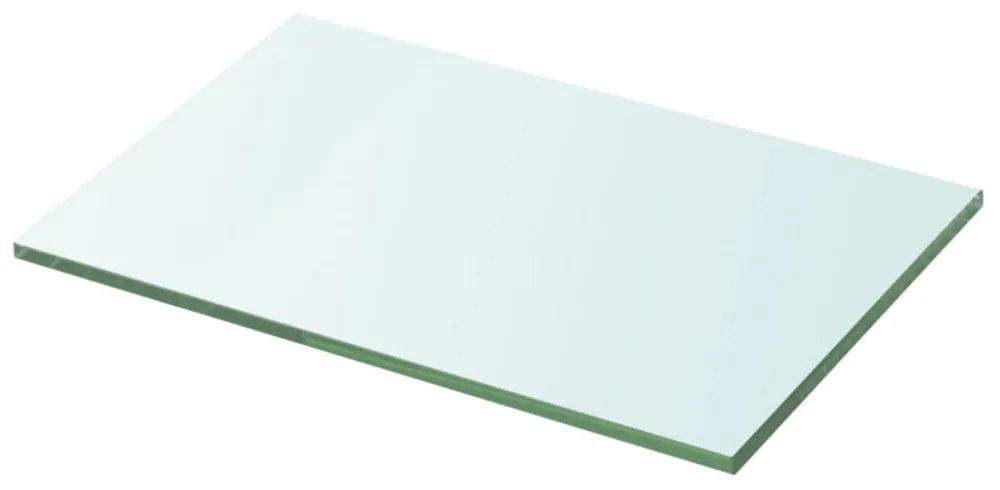 2 db átlátszó üveg paneles polc 30 x 15 cm