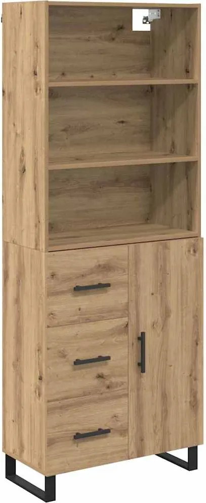 vidaXL Magasfiú fiókkal Artisan tölgy 69,5 x 34 x 180 cm Faanyag