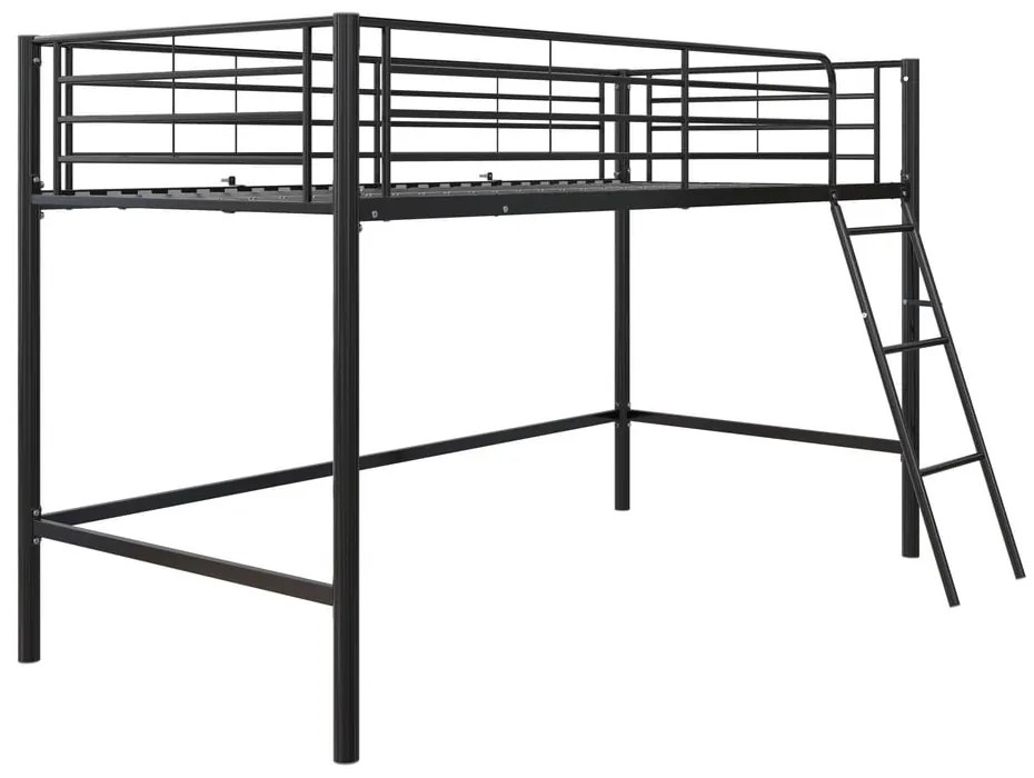 Fekete magasított gyerekágy 90x200 cm Jodie – Støraa