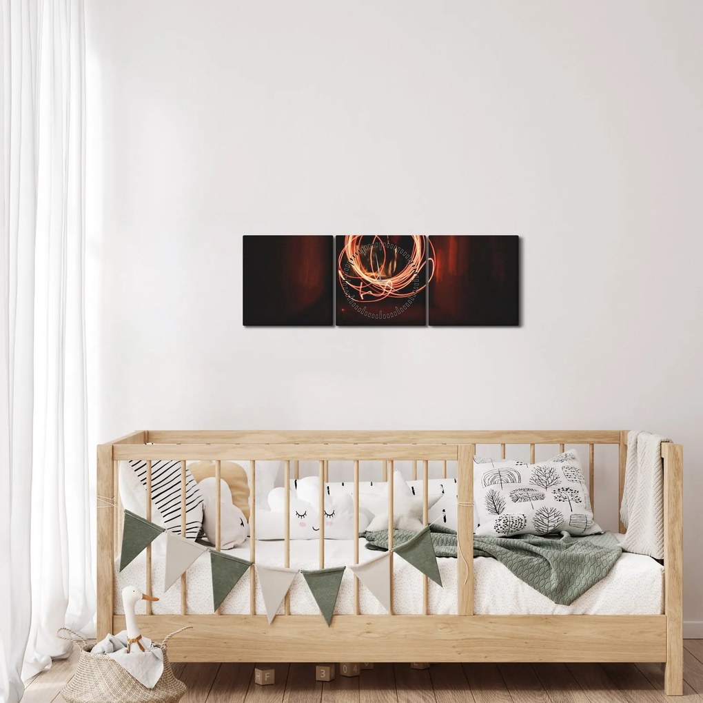 Kép - vonalak az alagútban (órával) (90x30 cm)