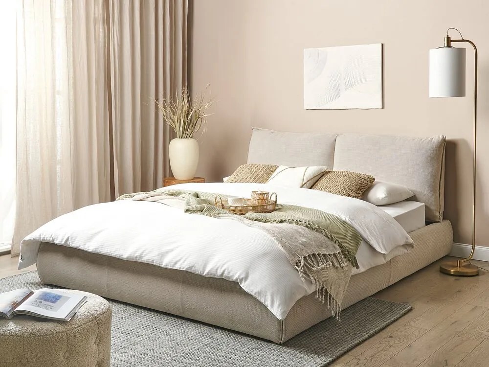 Franciaágy 160 cm Vetiver (szürkésbarna) (ágyráccsal). 1076465