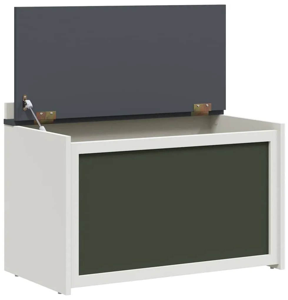 Játék Doboz tárolóval Szürke és fehér 73 x 33 x 55 cm Faanyag