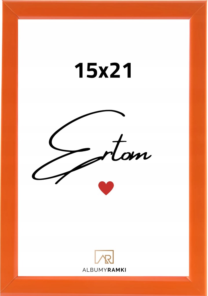 Képkeret 15x21 narancssárga Aura