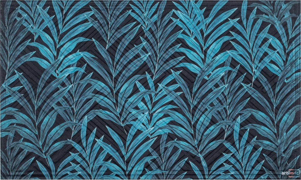 Lábtörlő gumi ajtóhoz 45x75 cm, levél mintával