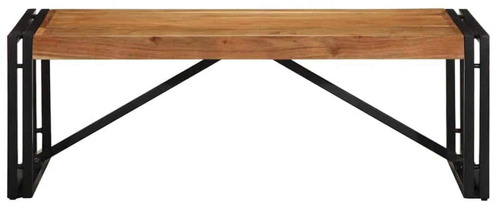 Tömör akácfa dohányzóasztal 100x50x35 cm