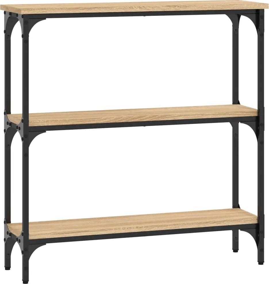 vidaXL sonoma tölgyfa konzolasztal 75 x 22,5 x 75 cm rétegelt fából