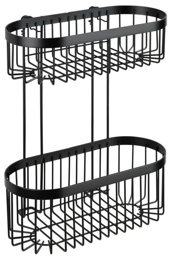 Classic Plus 2 Tier fekete fali kosár - Wenko