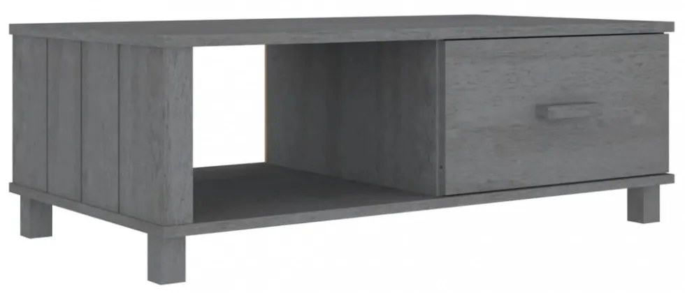 HAMAR sötétszürke tömör fenyőfa dohányzóasztal 100 x 55 x 35 cm