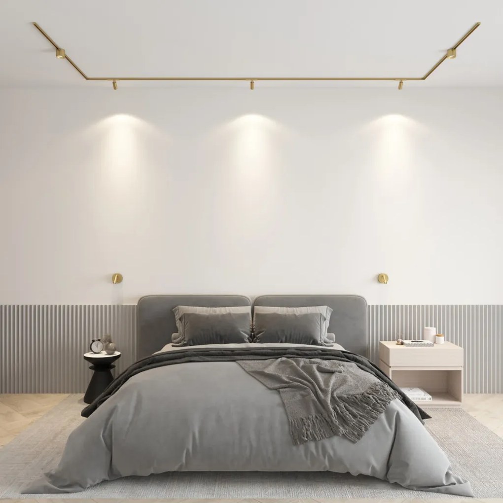 DK/EU-5072-SB Wall lamp SHINE WALL series, D104*H68, LED, IP20, 3000К, 3W, RA≥90, satin brass color, aluminum — DK/EU-5072-SB