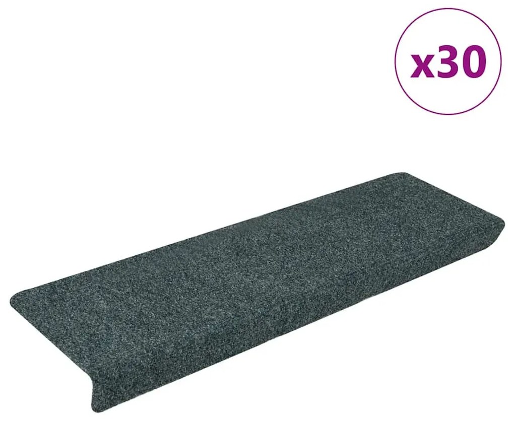30 db zöld öntapadó lépcsőszőnyeg 65x21x4 cm