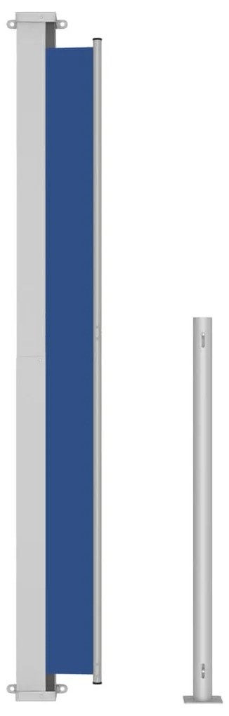 kék behúzható oldalsó terasznapellenző 200 x 500 cm