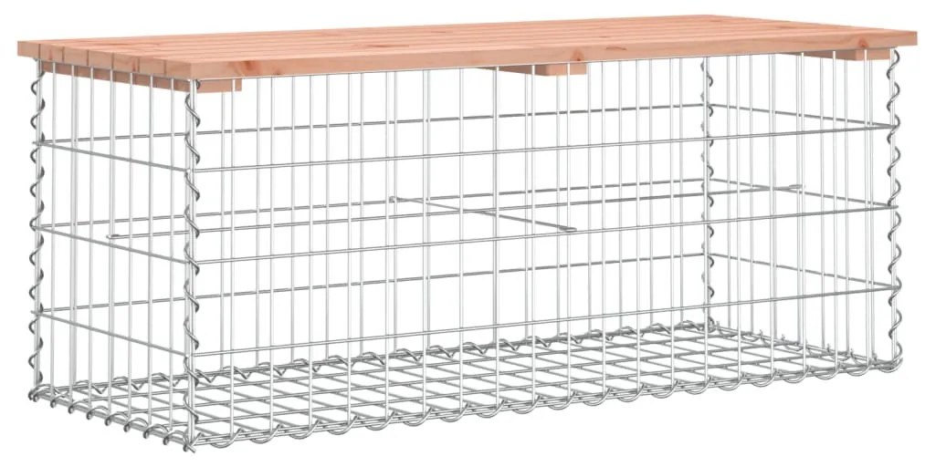 tömör duglászfenyő gabion kerti pad 103x44x42 cm