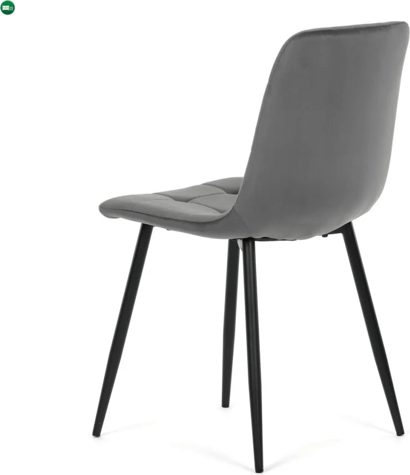 Jídelní židle, šedá, sametová látka, CT-V5081 GREY4