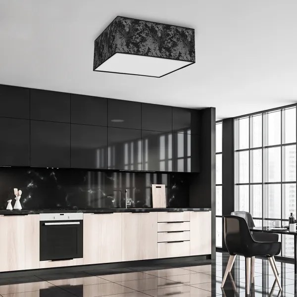 Mennyezeti lámpa SATINO 3xE27/60W/230V fekete/ezüst