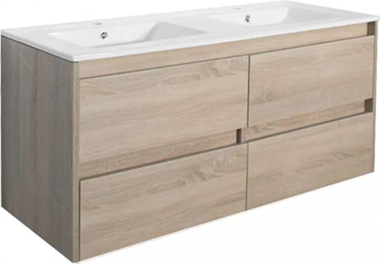 Porto 120 alsó fürdőszoba bútor mosdóval sonoma tölgy színben