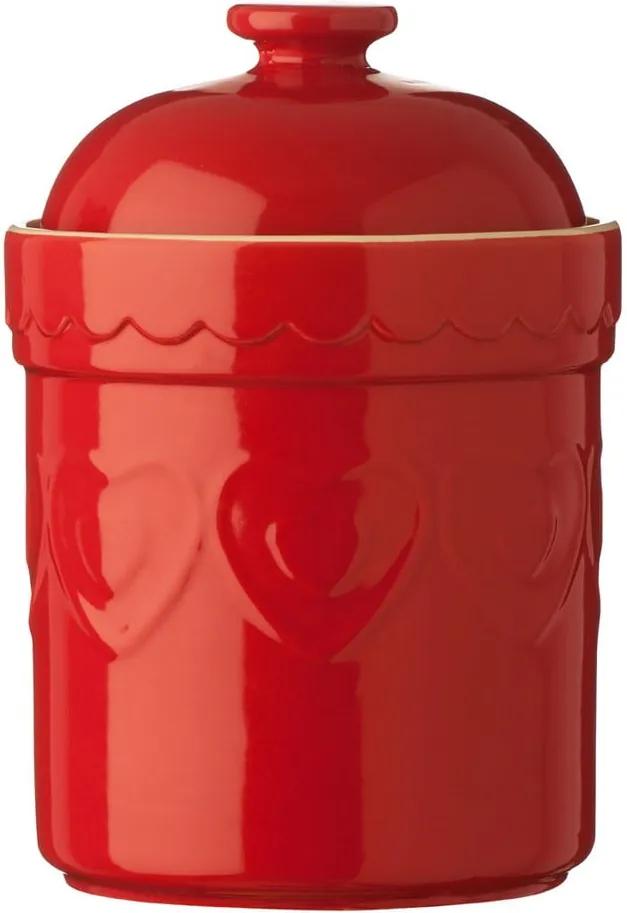Sweet Heart piros agyagkerámia tárolóedény, 1,5 l - Premier Housewares