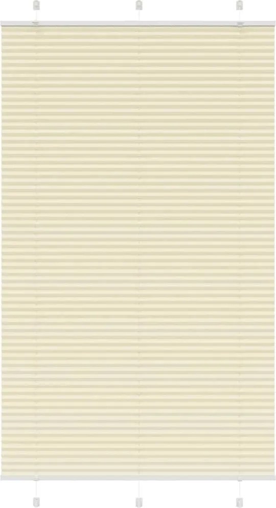 vidaXL pliszírozott redőny krém 110x200 cm szövetszélesség 109,4 cm