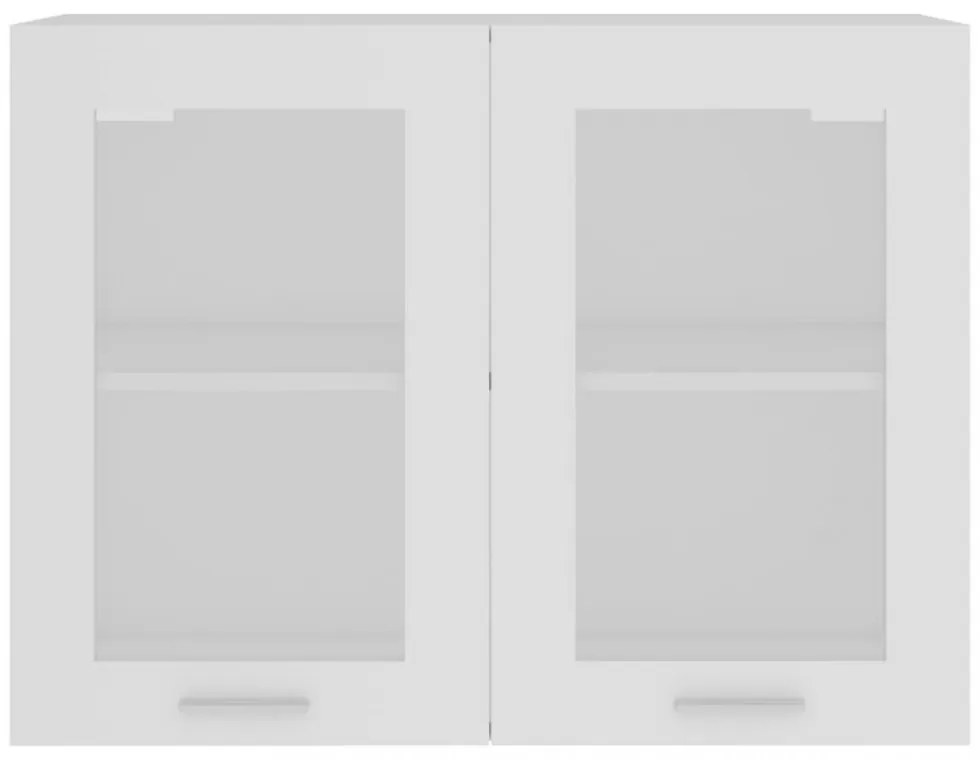 “Lyon” fehér szerelt fa függő üvegszekrény 80 x 31 x 60 cm