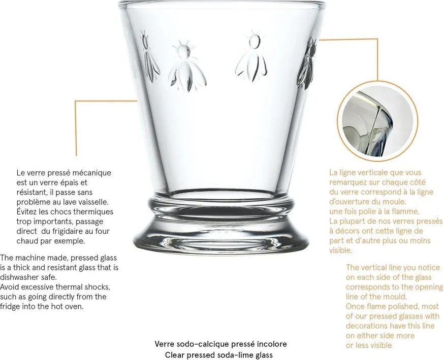 Abeille üvegpohár, 200 ml - La Rochère