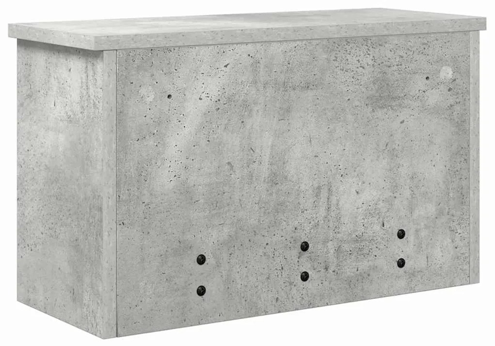 Fali Kabáthorog polcokkal Beton szürke 50 x 20 x 30 cm Faanyag