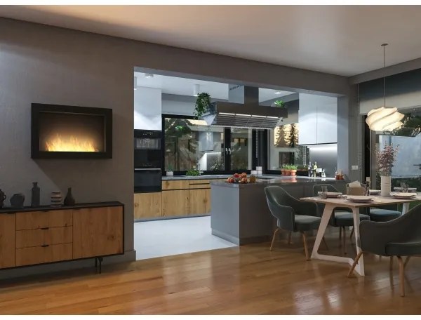 InFire -  Fali BIO kandalló 80x56 cm fekete