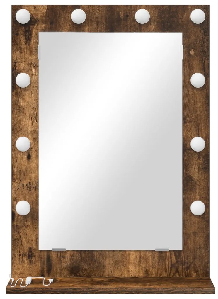 Pipere Tükör Füstölt tölgy Fa, Üveg 70 x 50 x 18 cm Tükör