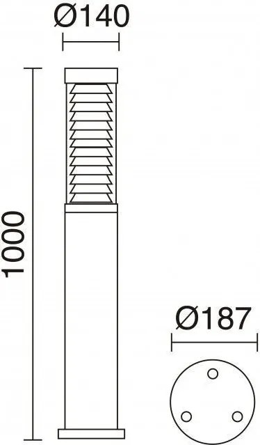 NOVOLUX 388B-L3120B-04 MAXIMA Modern Kültéri Állólámpa Antracit, Átlátszó LED IP55
