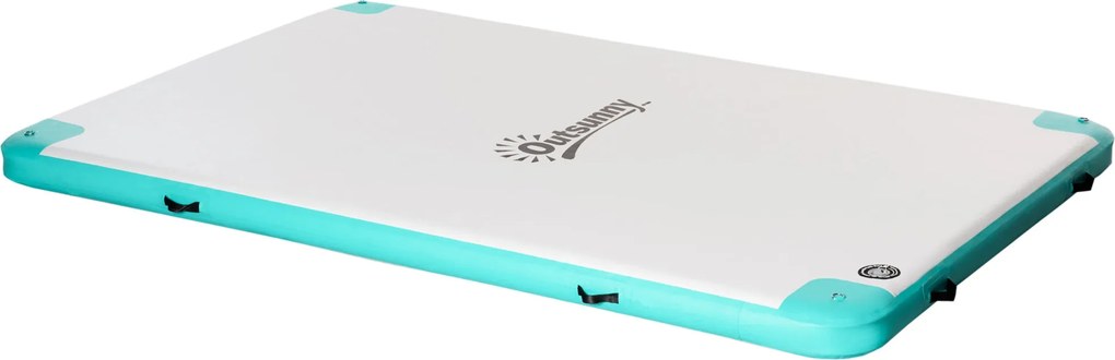 Outsunny Felfújható Medence Matrac Hajtogatható Úszó Gyékény Felfújható Víz Háló Nemdohányzó Víz Matrac Medence Játék Felnőttek Számára Úszó Sziget me