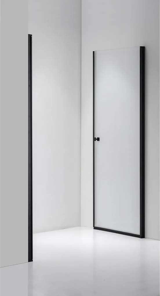Stuxi Bari Big Black 160 cm széles kétszárnyú nyíló zuhanyajtó (80+80 cm), 6 mm vízlepergető üveggel, matt fekete profillal, 195 cm magas