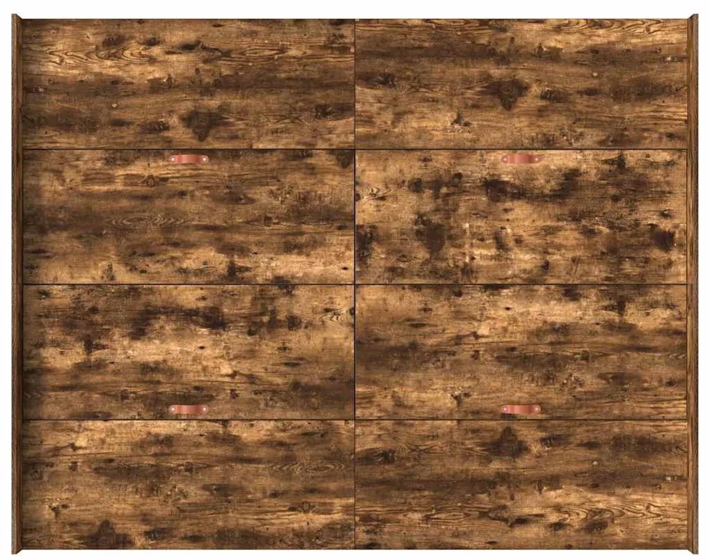 Ágykeret tárolóval fiókkal Füstölt tölgy 150 x 200 cm Faanyag