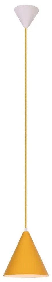 Csillár zsinóron VOSS 1xE27/40W/230V sárga/fehér