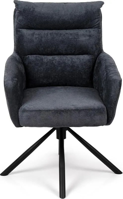 AVENBERG TESSA Forgó étkezőszék szett - 2 db, sötétszürke