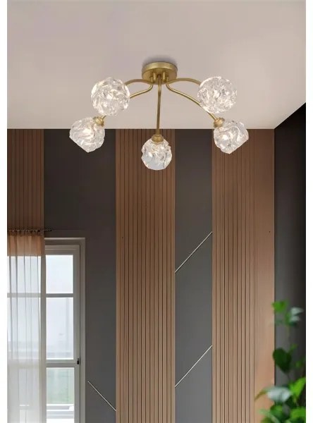 Searchlight 11525-5GO - Felületre szerelhető csillár ASTRAL 5xG9/33W/230V arany