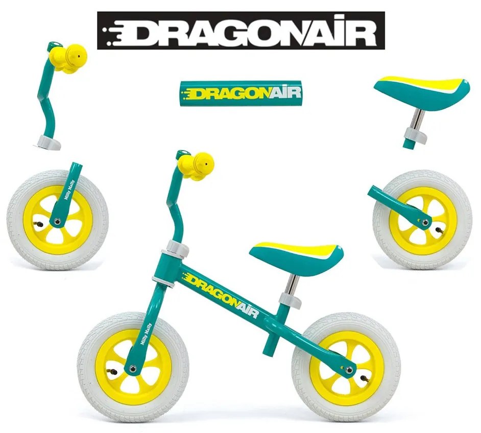 Gyerek futóbicikli Milly Mally Dragon Air mint