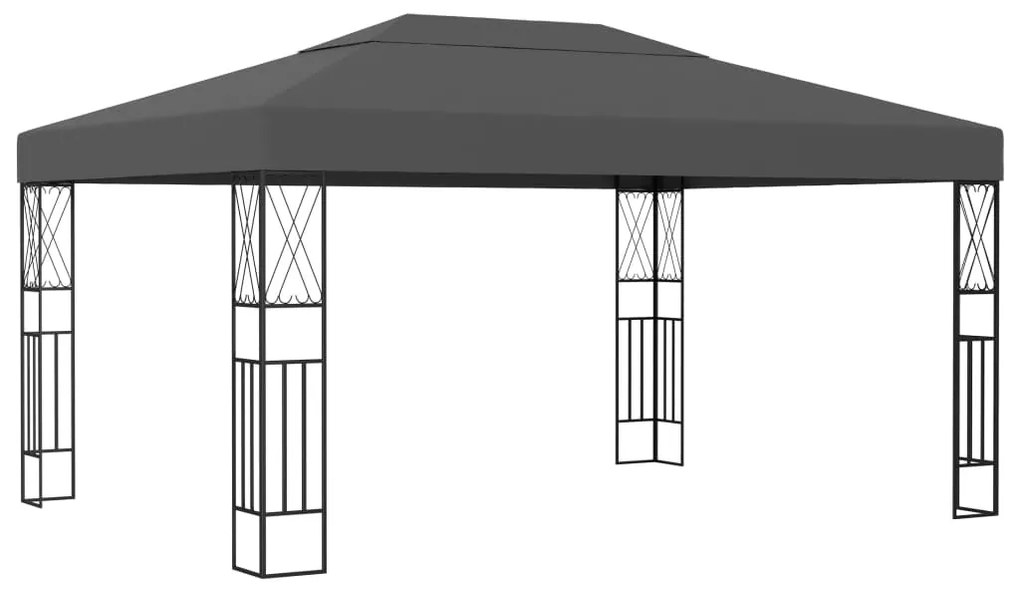 Antracitszürke szövet pavilon 3 x 4 m