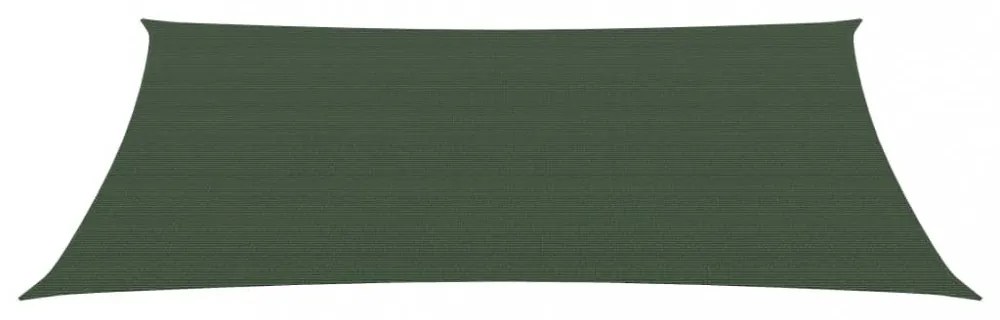 sötétzöld HDPE napvitorla 160 g/m² 2 x 4 m