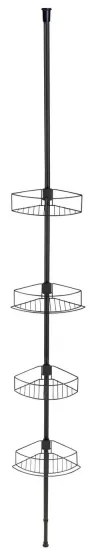 WENKO 24568100-DOLCEDO sarokpolc 31x230 cm rozsdamentes acél/fekete