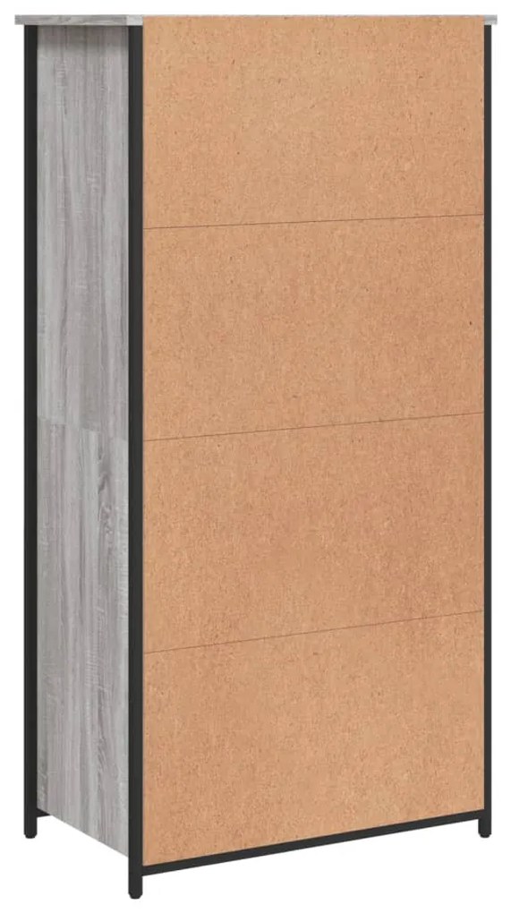 vidaXL szürke sonoma színű szerelt fa magasszekrény 62 x 36 x 121,5 cm