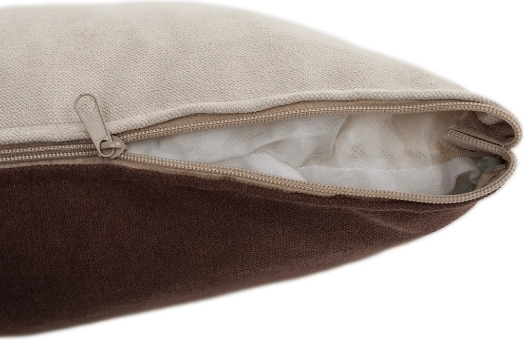 Kinyitható dívány, bézs/barna, PERSI