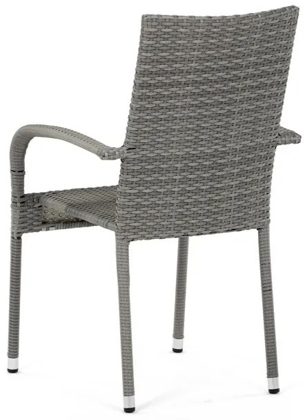 Szürke Polyrattan Kerti Szék, Fém Vázzal. AZC-S2114 GREY