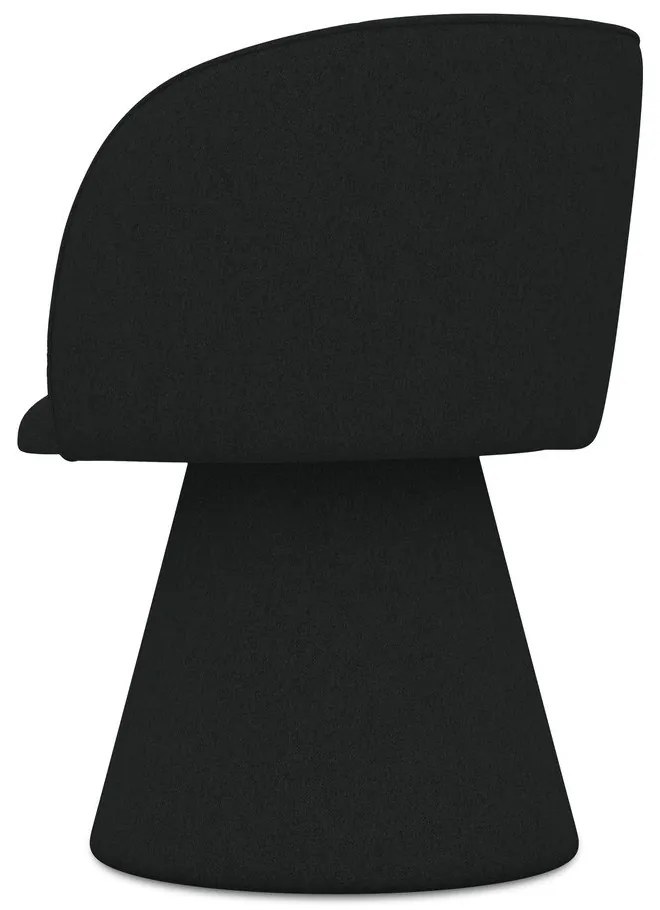 Fekete kárpitozott étkezőfotel Maia – Makamii