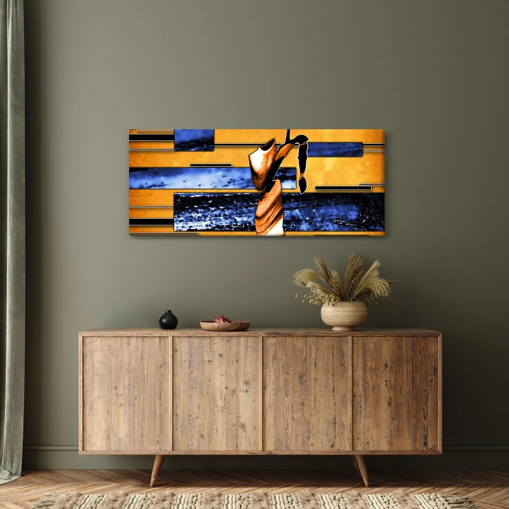 Egy absztrakt festmény képe (120x50 cm)