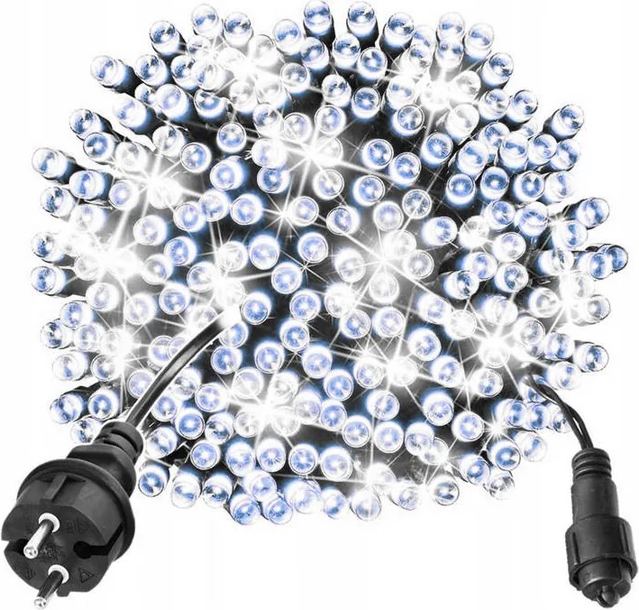 Karácsonyfa Fényfüzér 1000 Led 72 Méter Kültéri Fehér Hideg Flash