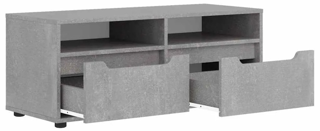 VISNES betonszürke szerelt fa TV-szekrény 100x40x38 cm